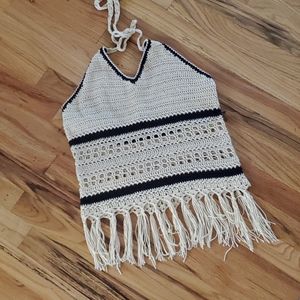 Addie knit halter top Size S